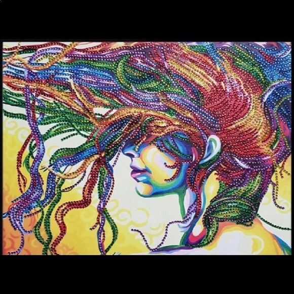 COLORFUL HAIR Flip Diamond Painting! - Picture 1 of 10